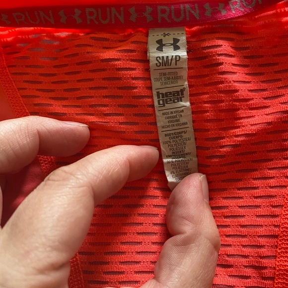 Under Armour Red V-Neck Fitted Tee - Picture 3 of 4